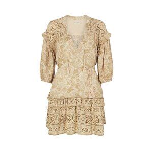 NEW SPELL & the Gypsy Collective Lioness Tunic Mini in Smoke Floral Dress S